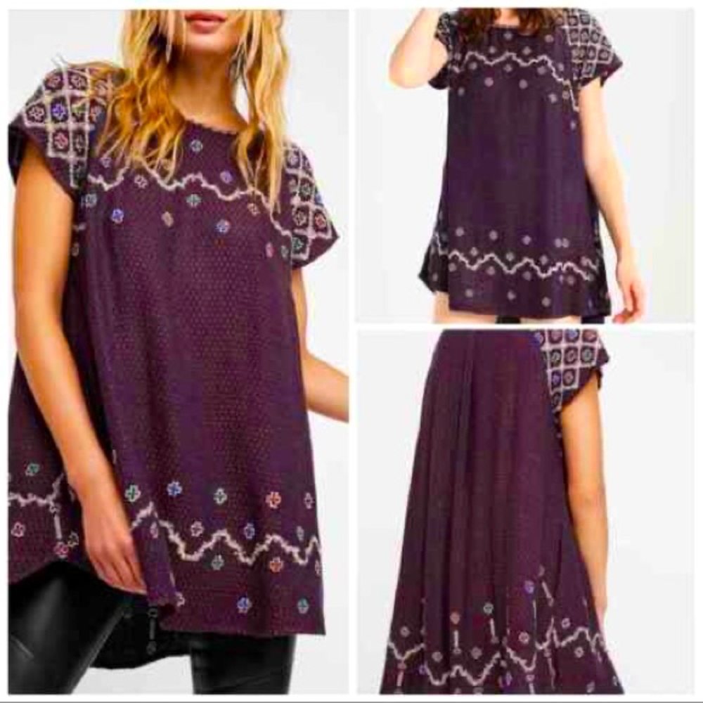 FREE PEOPLE BEADED TUNIC DRESS